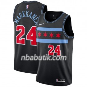 NBA Mænd Trøje Chicago Bulls Lauri Markkanen 24 2018-19 Nike City Edition Sort Swingman